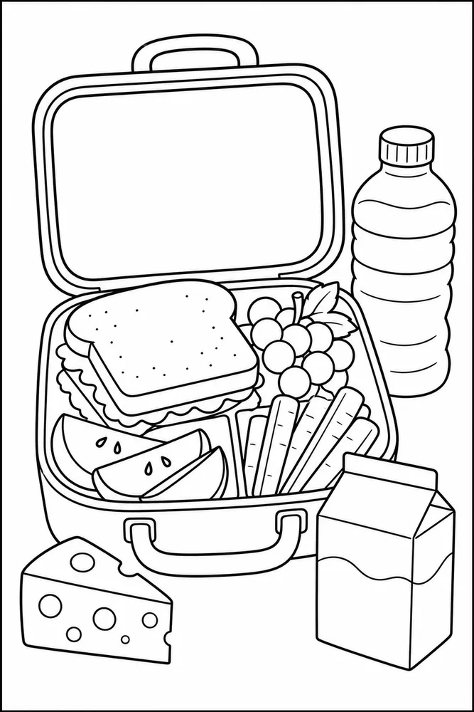 Food Groups Food Groups Lunch Box coloring page