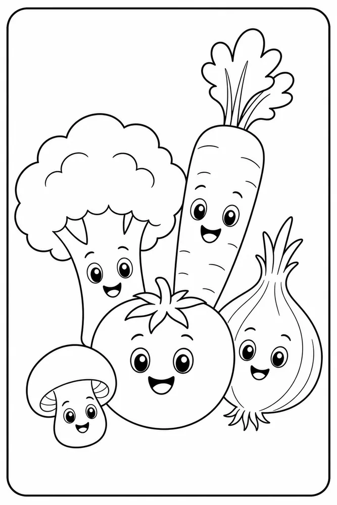 Food With Faces Food With Faces Simple Ingredient Set coloring page