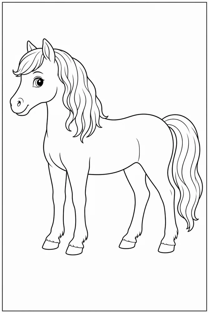 Pony Horse Pony Side View coloring page