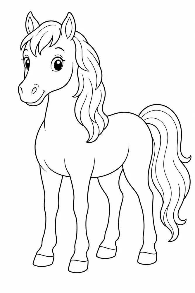 Pony Horse Simple Pony coloring page
