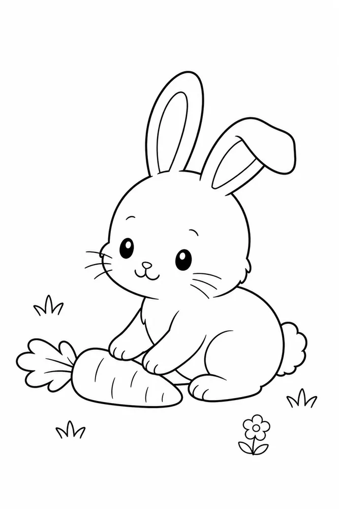 Kawaii Animals Kawaii animals easy beginner page coloring page