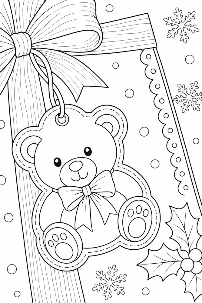 Christmas Coloring Pages for Kids Christmas coloring pages for kids close up detail coloring page