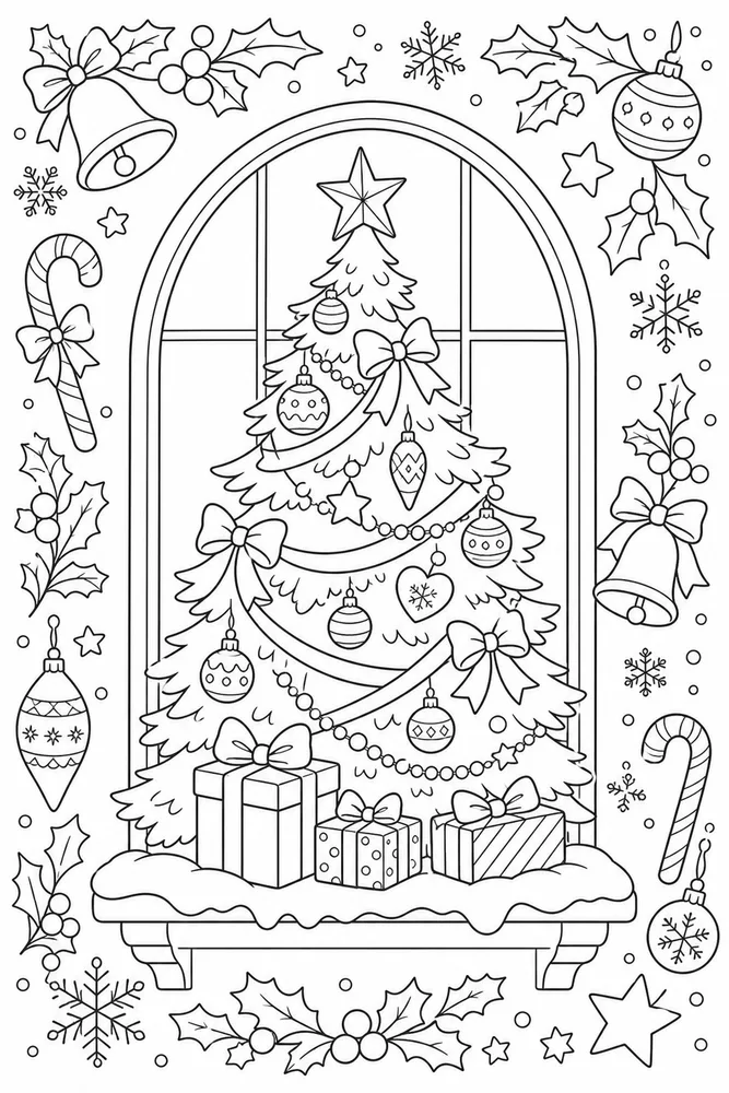 Christmas Coloring Pages for Kids Christmas coloring pages for kids decorative border coloring page