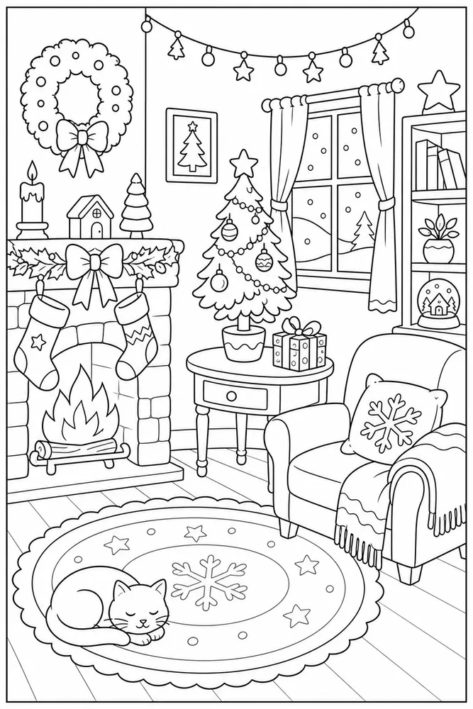 Christmas Coloring Pages for Kids Christmas coloring pages for kids habitat background coloring page