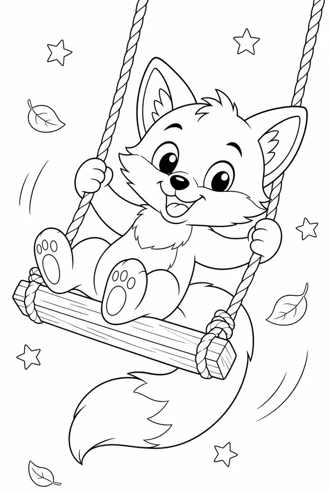 Cute Coloring Pages for Kids Cute coloring pages for kids playful pose coloring page