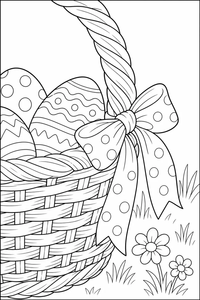Easter Coloring Pages for Kids Easter coloring pages for kids close up detail coloring page