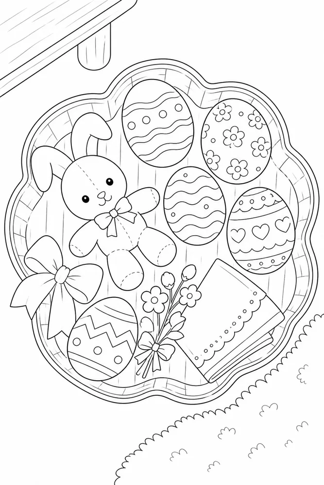 Easter Coloring Pages for Kids Easter coloring pages for kids cozy indoor moment coloring page