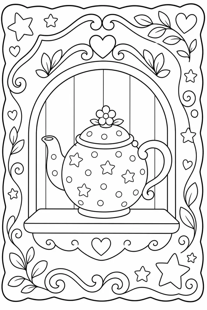 Easy Coloring Pages for Kids Easy coloring pages for kids decorative border coloring page
