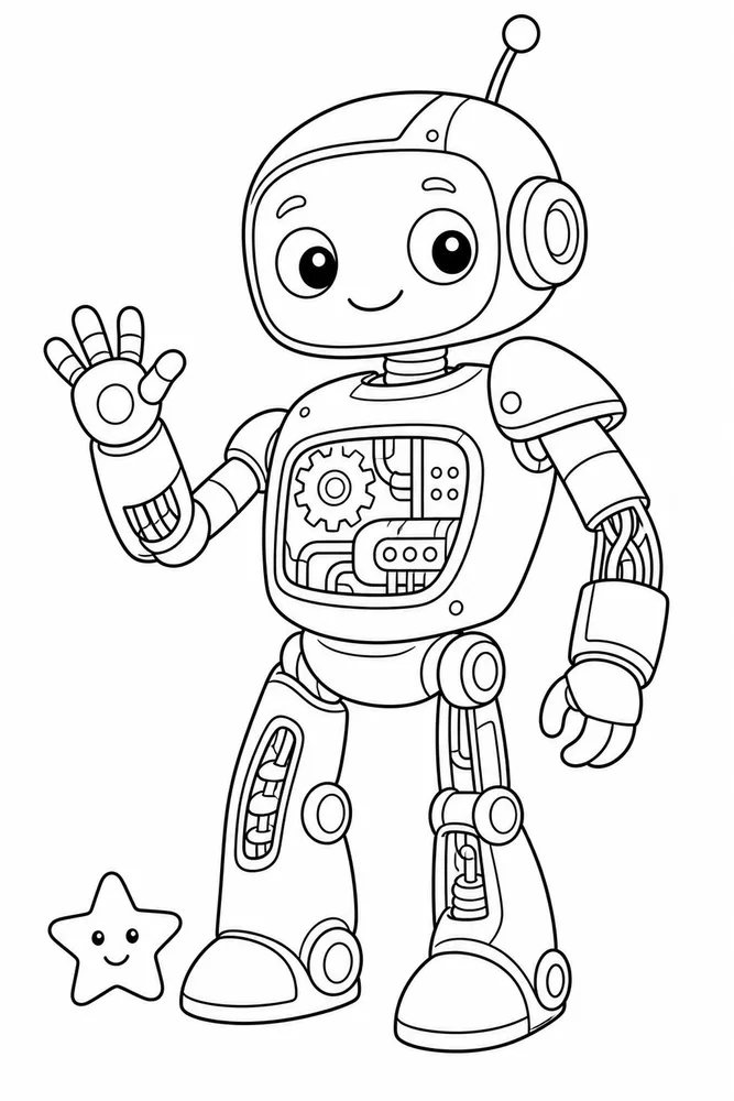 Easy Coloring Pages for Kids Coloring Pages preview: Easy Coloring Pages for Kids Easy coloring pages for kids front portrait coloring page