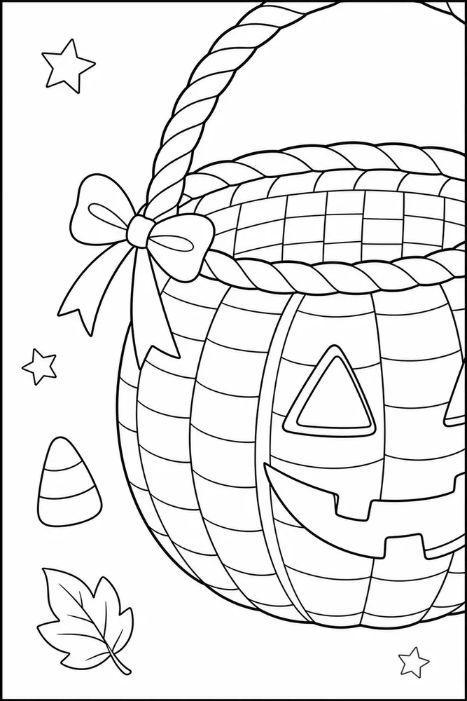 Halloween Coloring Pages for Kids Halloween coloring pages for kids close up detail coloring page