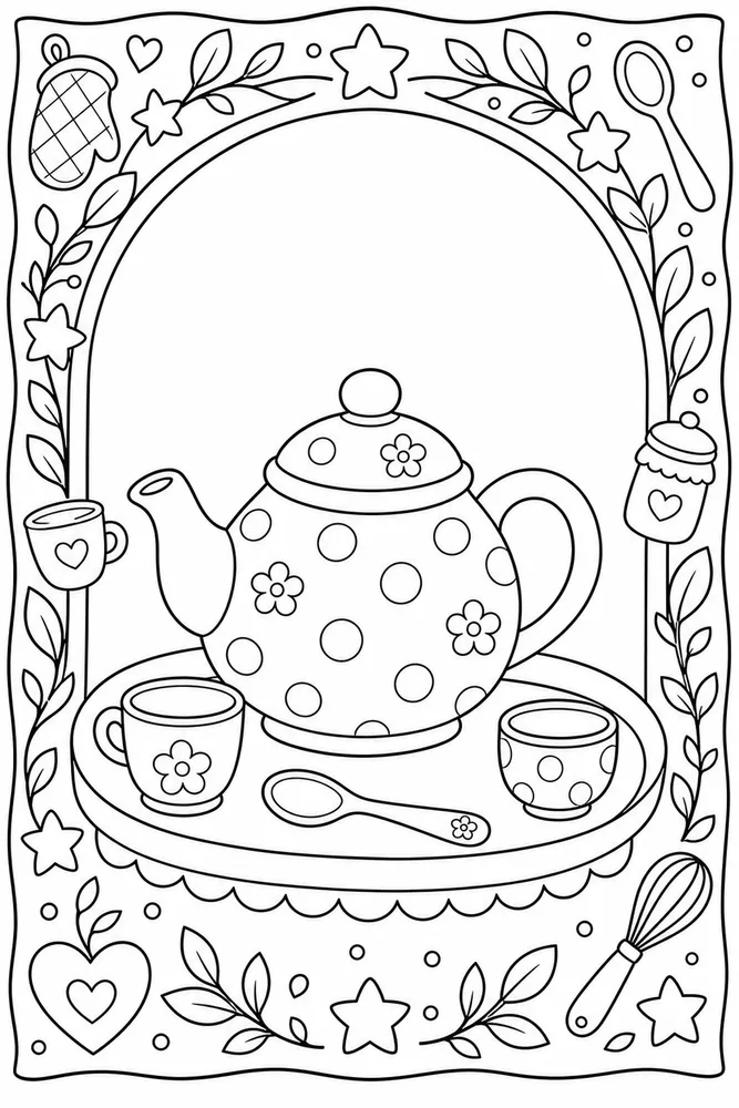 Simple Coloring Pages for Kids Simple coloring pages for kids decorative border coloring page