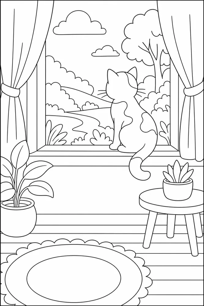 Simple Coloring Pages for Kids Simple coloring pages for kids habitat background coloring page