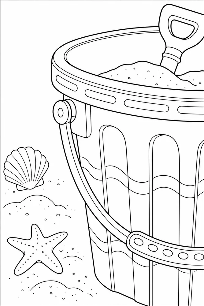 Summer Coloring Pages for Kids Summer coloring pages for kids close up detail coloring page