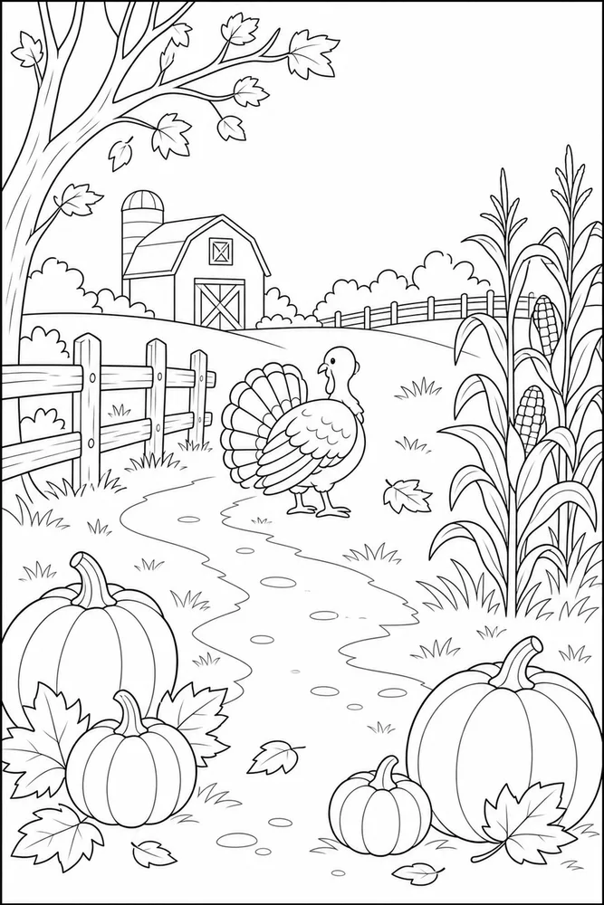 Thanksgiving Coloring Pages for Kids Thanksgiving coloring pages for kids habitat background coloring page