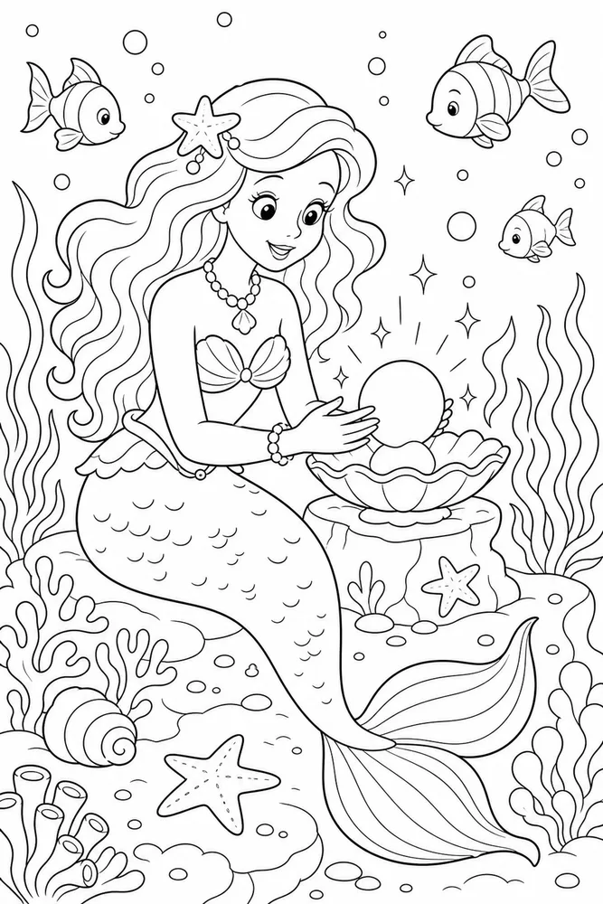 Mermaid Magic Magic Pearl coloring page