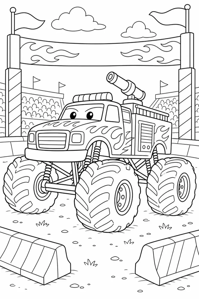 Monster Truck Coloring Pages preview