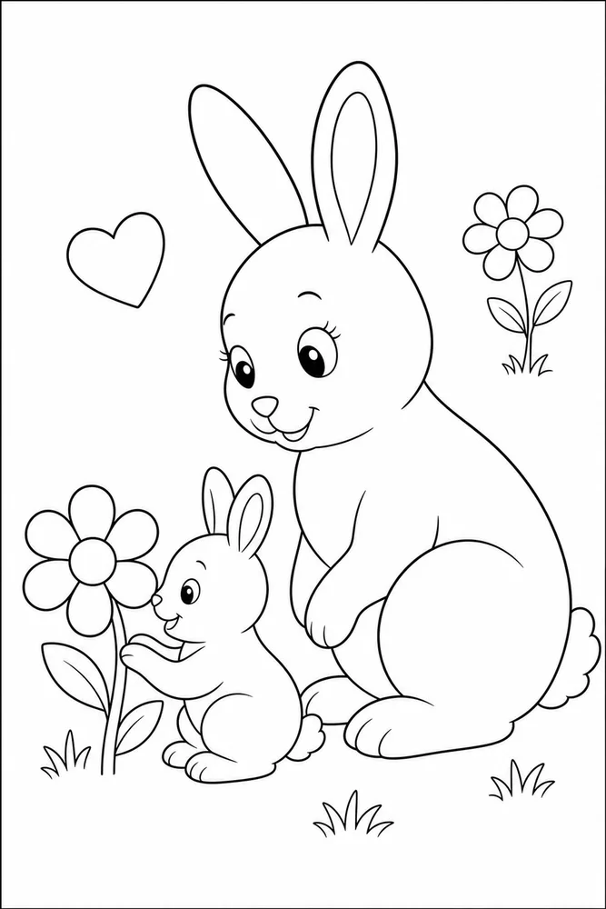 Happy Mothers Day Happy mothers day easy beginner page coloring page