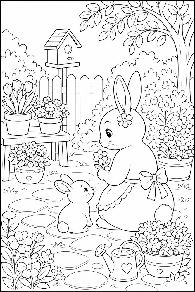 Happy Mothers Day Happy mothers day habitat background coloring page