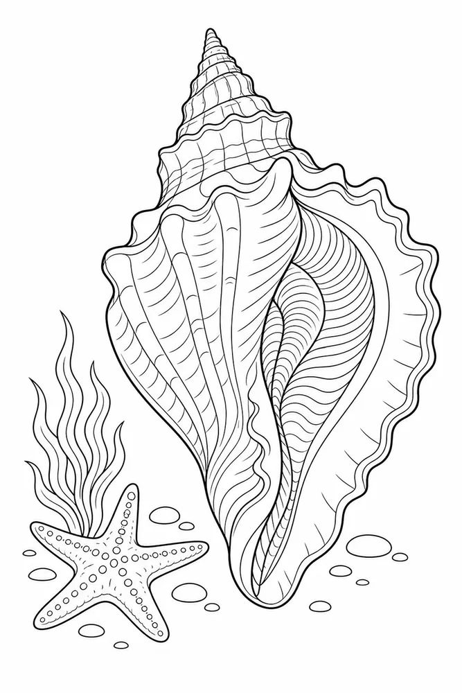 Ocean for Adults Ocean for adults front portrait coloring page