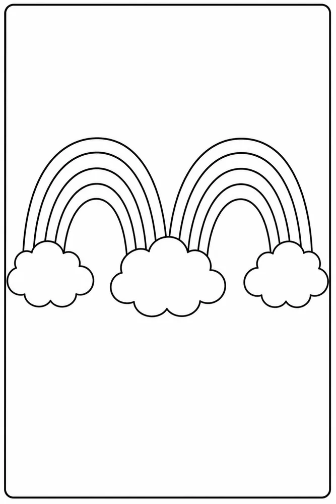 Rainbow Cloud Rainbow Cloud Rainbow Cloud Arch coloring page