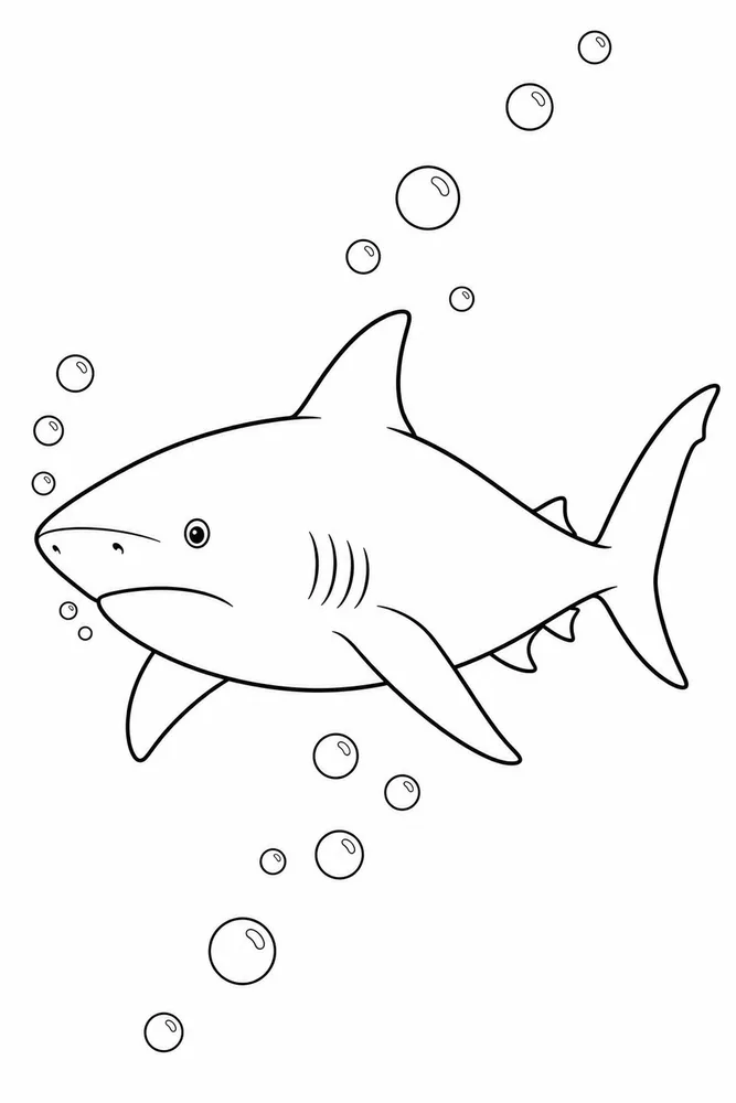 Bull Shark Bull Shark Bubble Trail coloring page