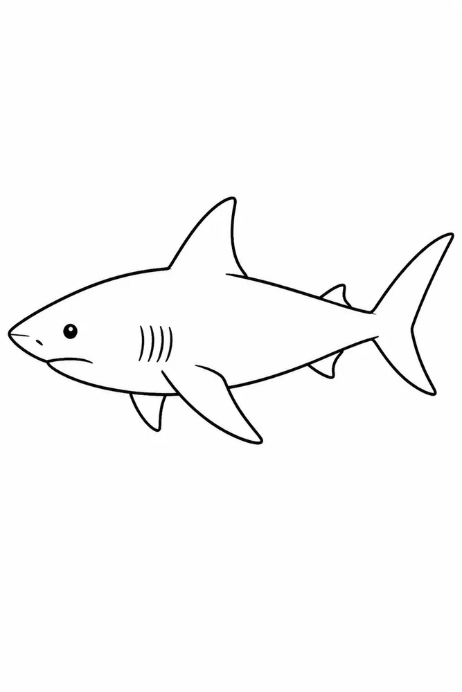 Bull Shark Bull Shark Side Profile coloring page