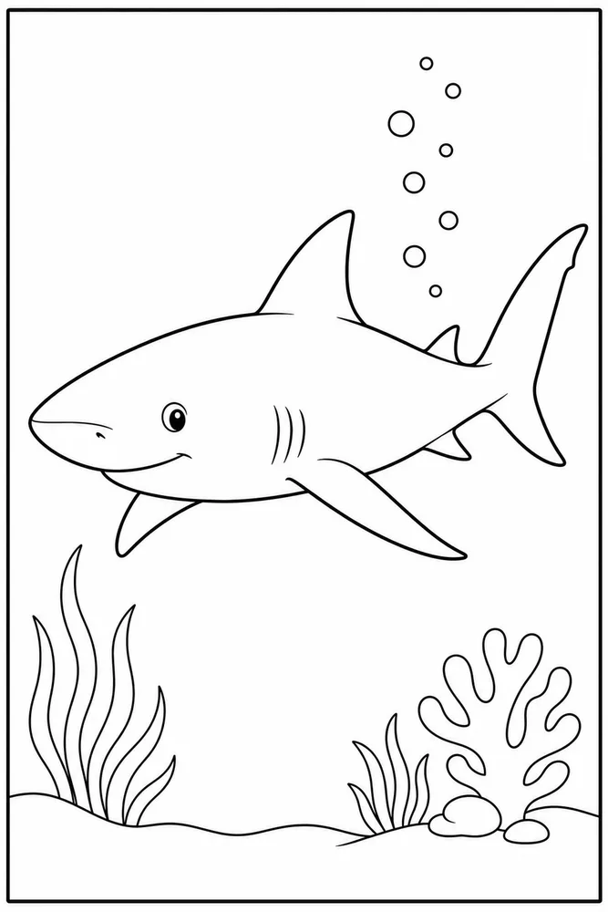 Lemon Shark Lemon Shark Bubble Trail coloring page