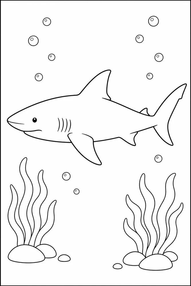 Lemon Shark Lemon Shark Side Profile coloring page