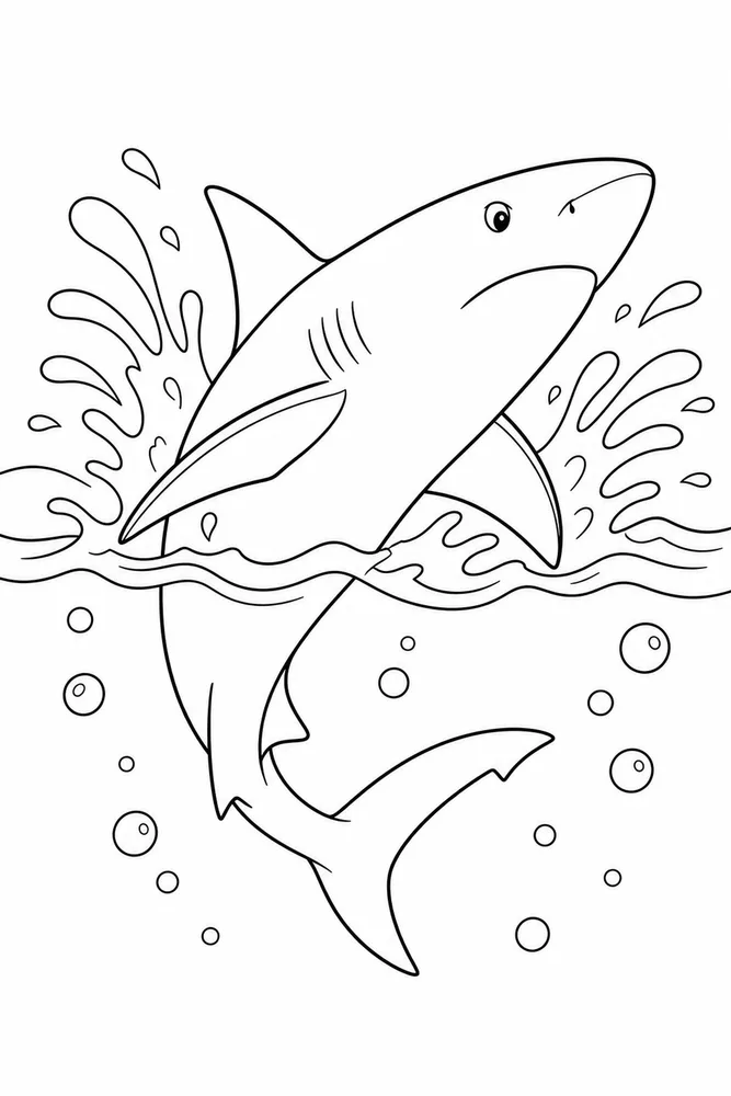 Lemon Shark Lemon Shark Surface Splash coloring page