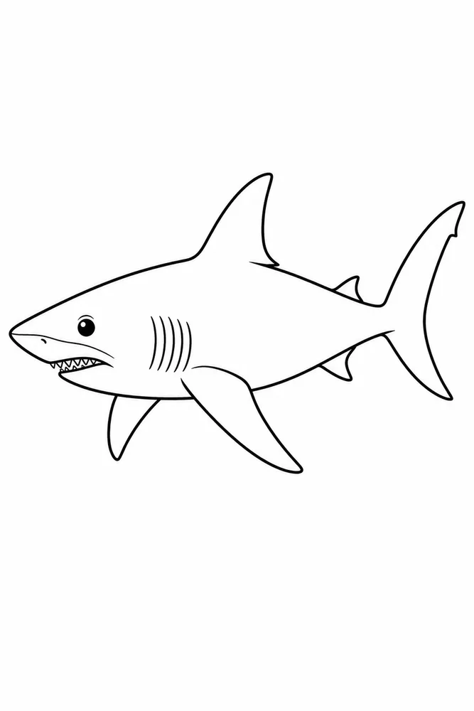 Mako Shark Mako Shark Side Profile coloring page
