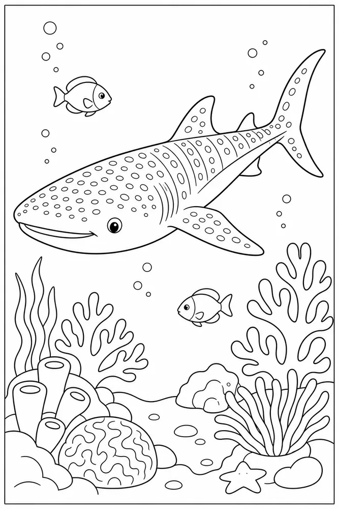 Whale Shark Whale Shark Reef Swim coloring page