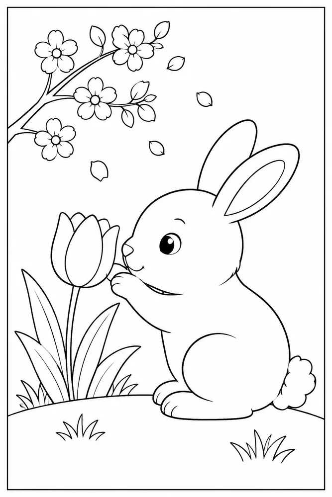 Spring Months Spring months easy beginner page coloring page