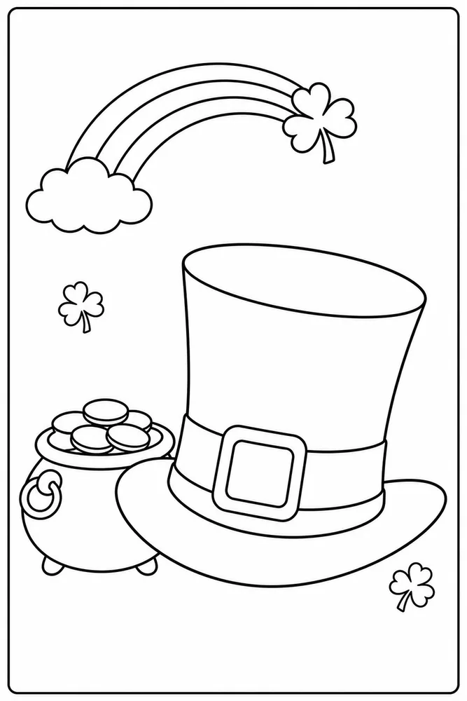 Easy St Patricks Day Easy st patricks day easy beginner page coloring page
