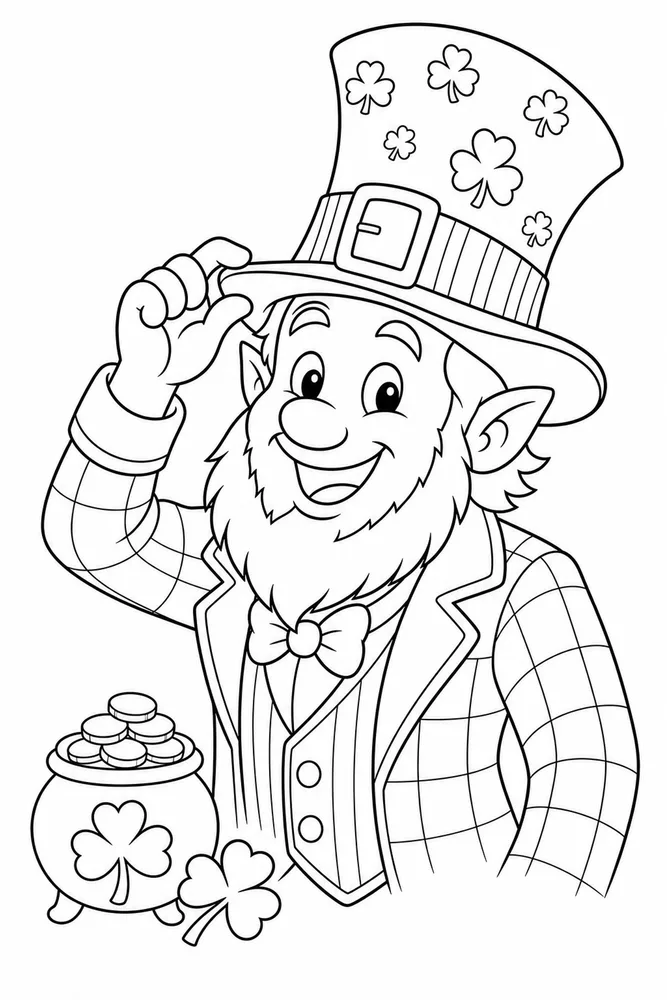 Easy St Patricks Day Easy st patricks day front portrait coloring page