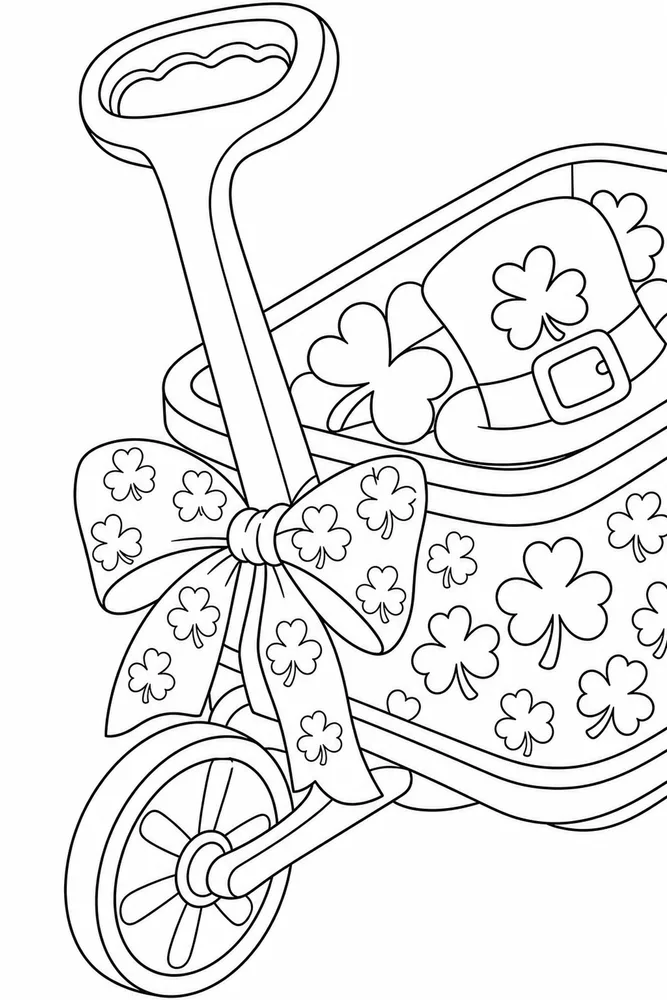 Preschool St Patricks Day Preschool st patricks day close up detail coloring page
