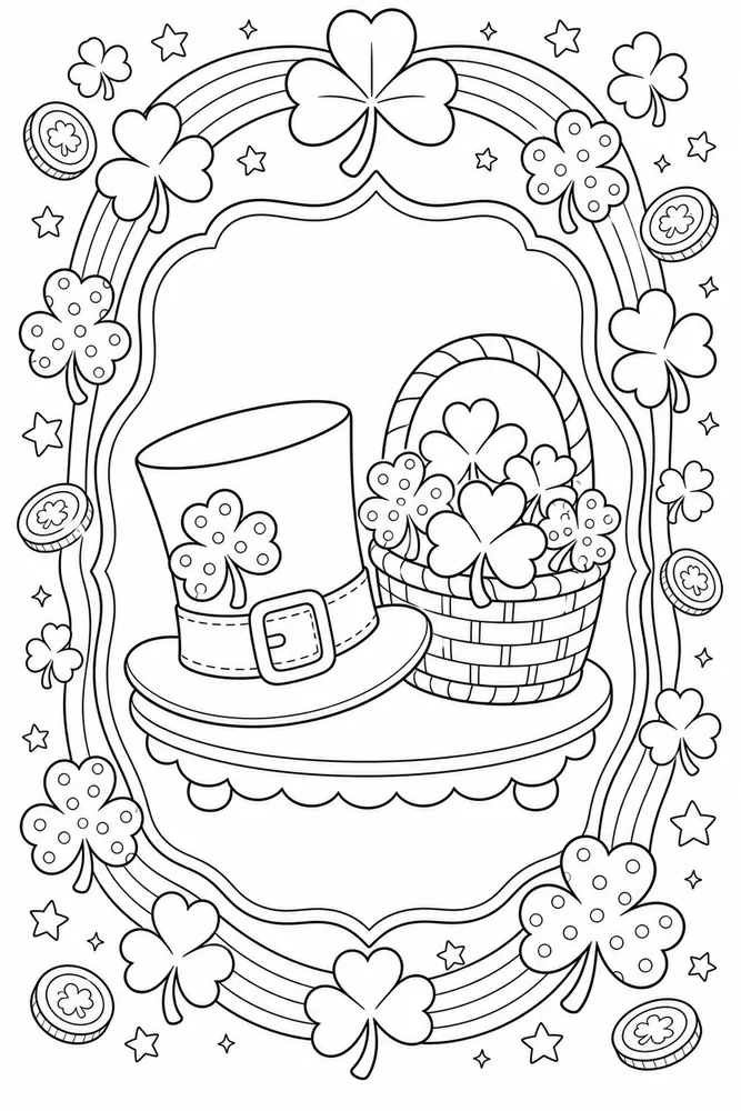 Preschool St Patricks Day Preschool st patricks day decorative border coloring page