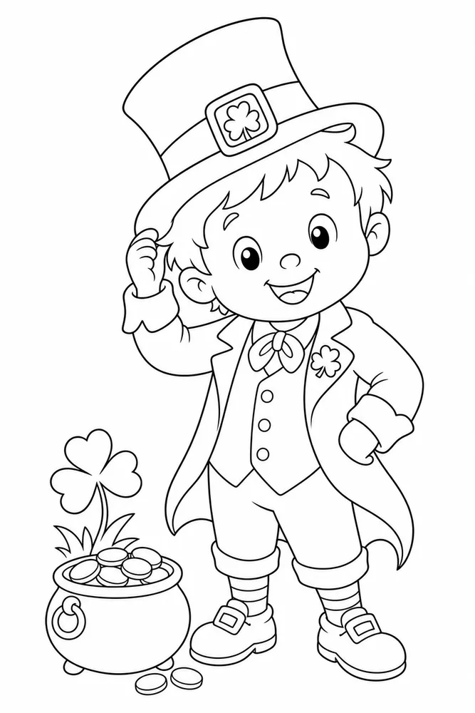 Preschool St Patricks Day Preschool st patricks day front portrait coloring page