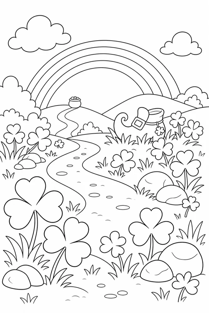 Preschool St Patricks Day Preschool st patricks day habitat background coloring page