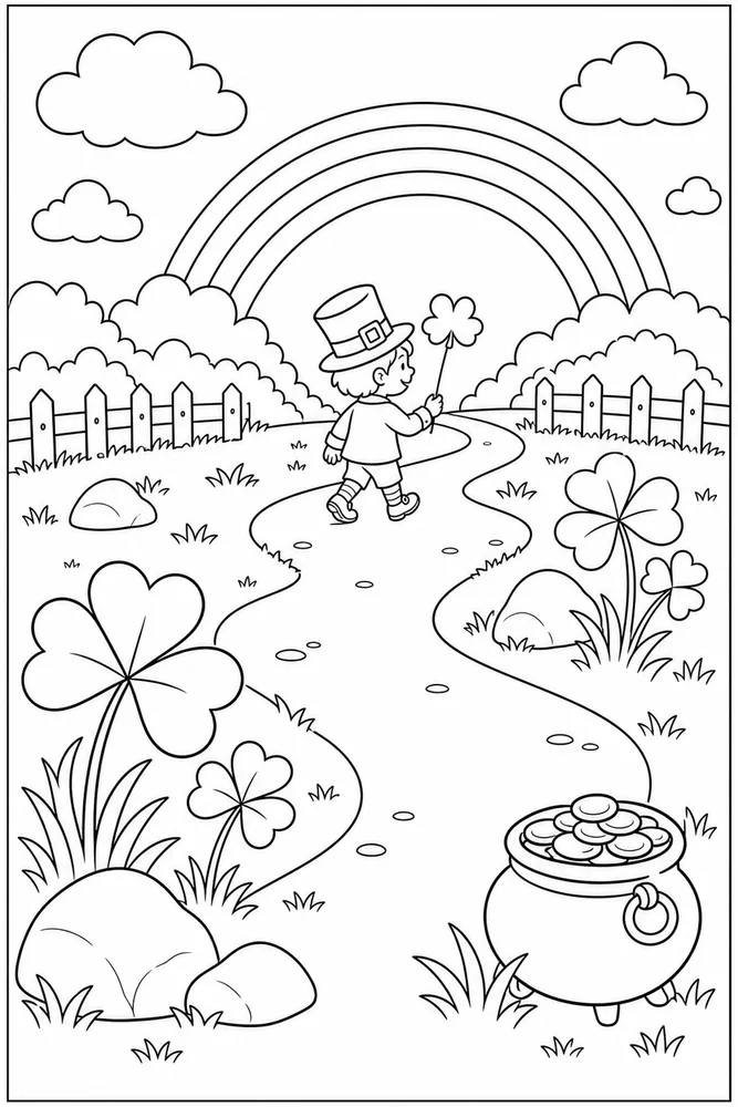 Preschool St Patricks Day Preschool st patricks day outdoor path coloring page