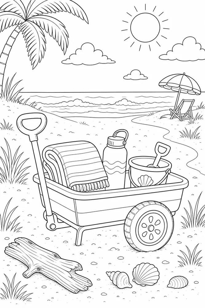 Hello Summer Hello summer habitat background coloring page