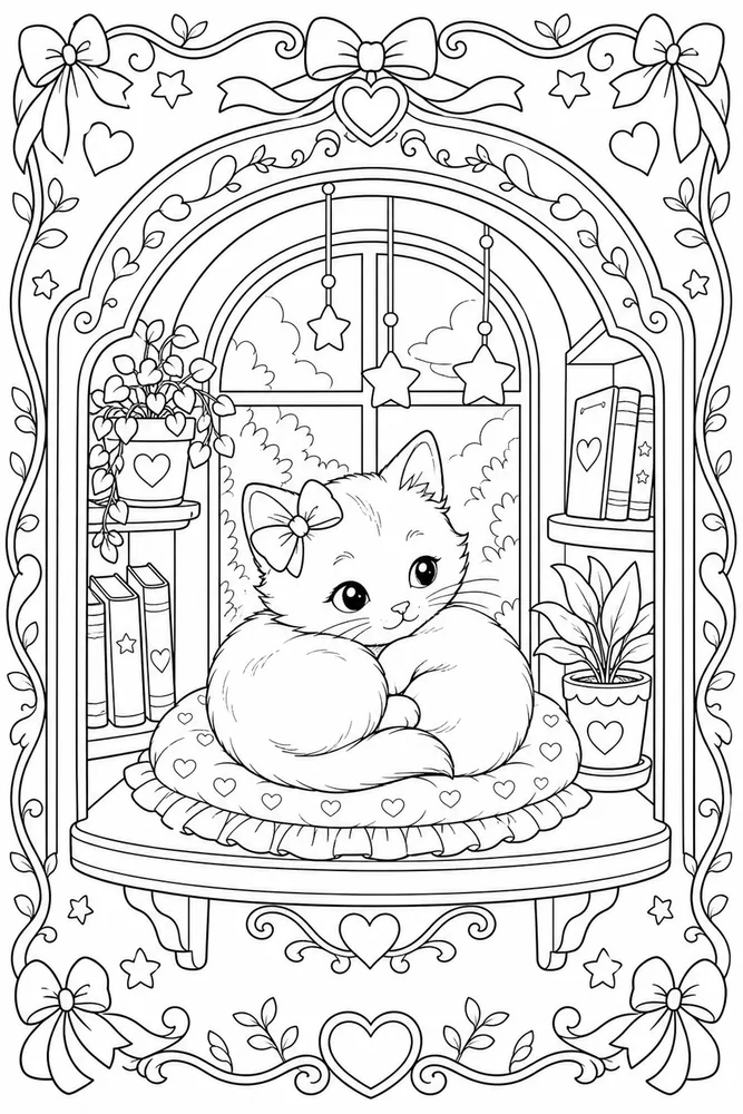 Cute Coloring Pages for Teens Cute coloring pages for teens decorative border coloring page