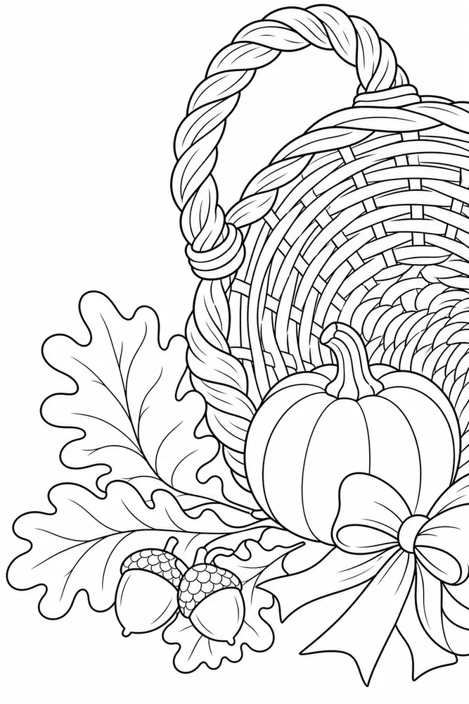 Happy Thanksgiving Happy thanksgiving close up detail coloring page