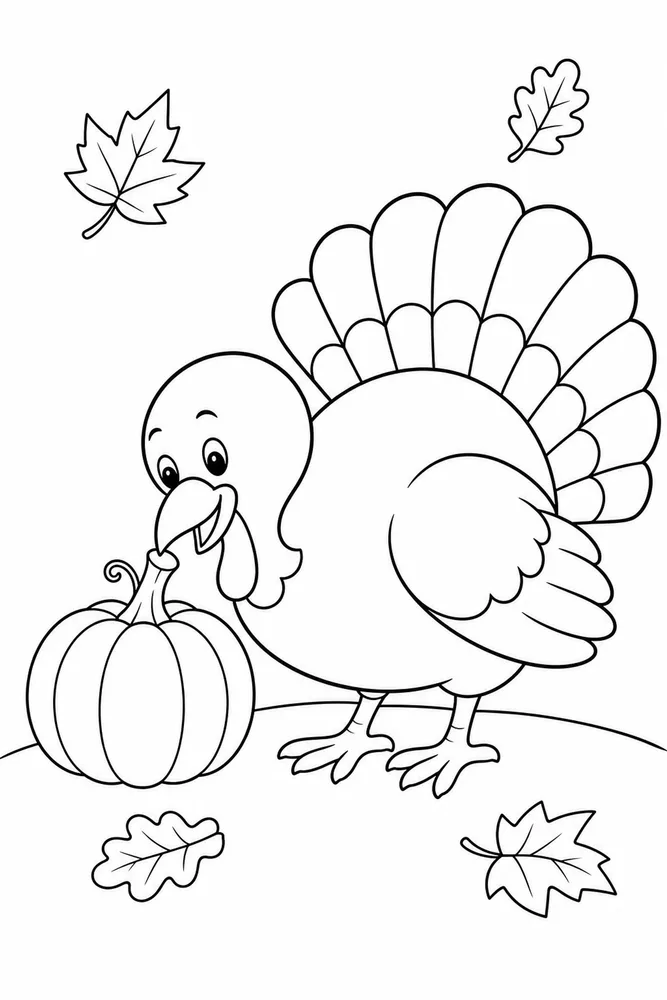 Happy Thanksgiving Happy thanksgiving easy beginner page coloring page