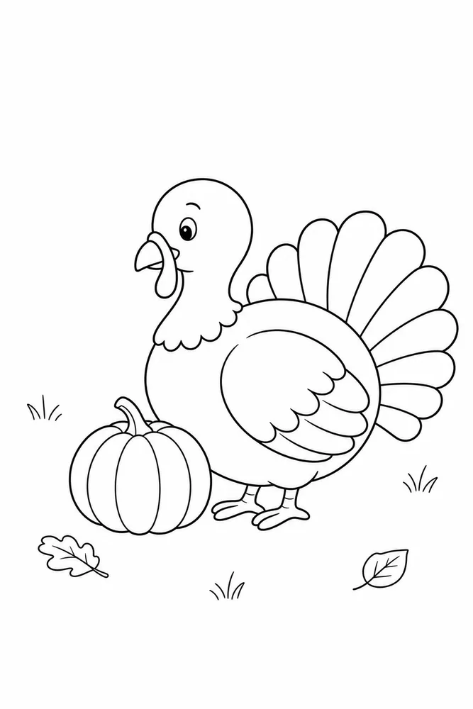 Thanksgiving Turkey Thanksgiving turkey easy beginner page coloring page