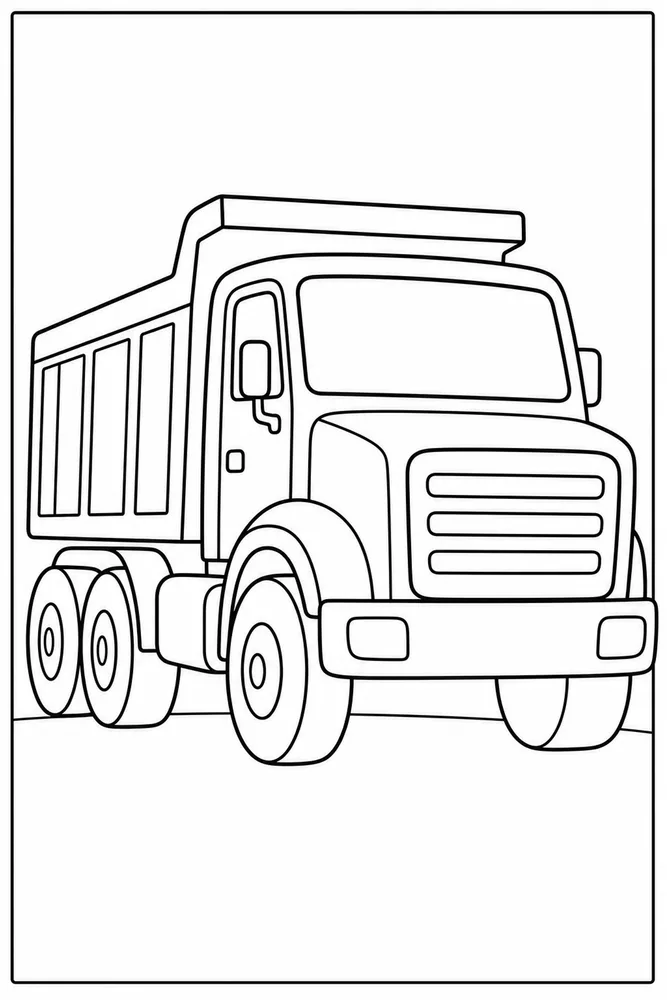 Big Truck Big Truck Simple Outline coloring page