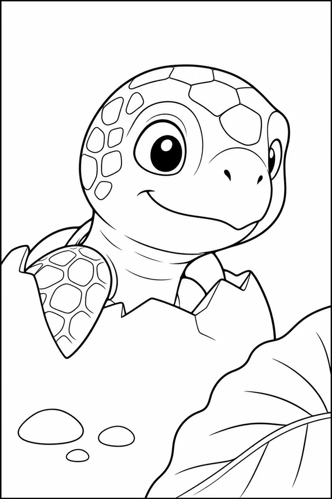 Baby Turtle Baby Turtle Baby Hatchling coloring page