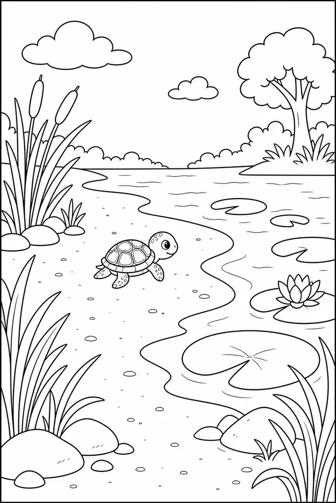 Baby Turtle Baby Turtle Shell Pattern coloring page