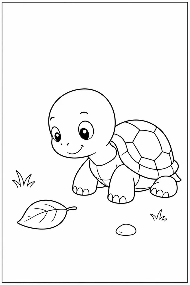 Baby Turtle Baby Turtle Simple Portrait coloring page