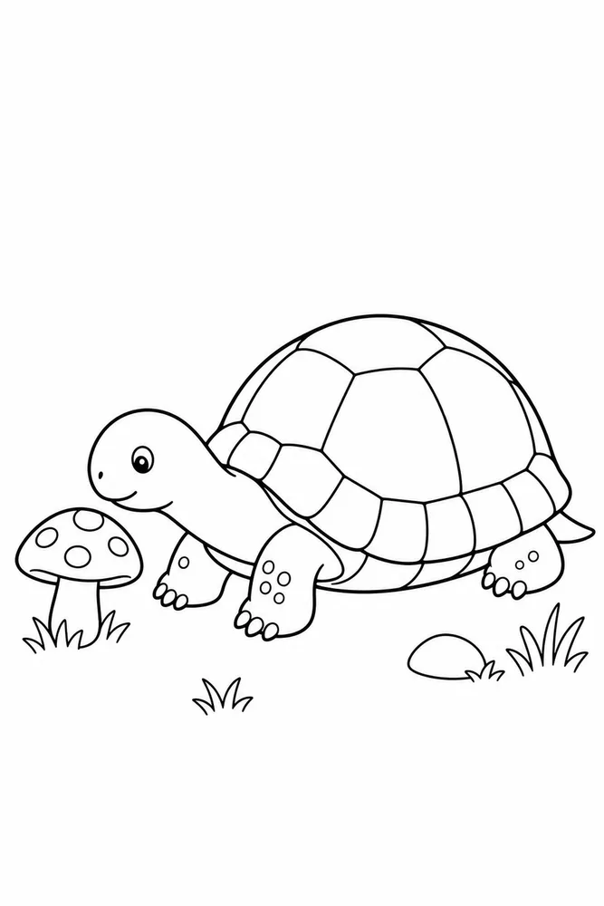 Box Turtle Box Turtle Simple Portrait coloring page