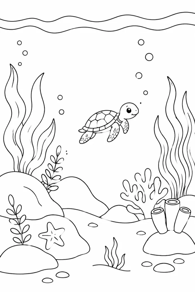 Easy Turtle Easy Turtle Shell Pattern coloring page